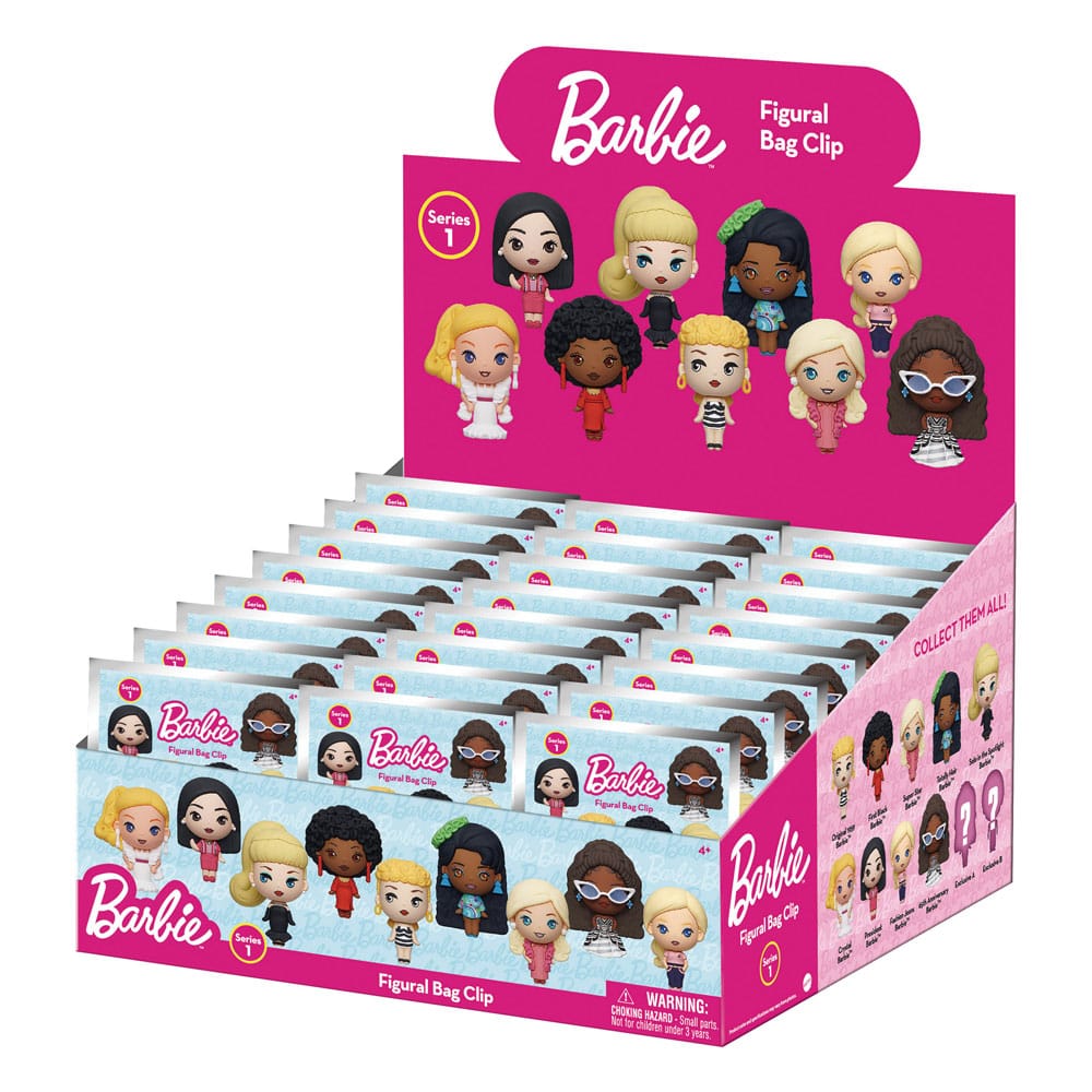 Barbie 3D PVC Bag Clips Series 1 Display (24) Monogram Int.