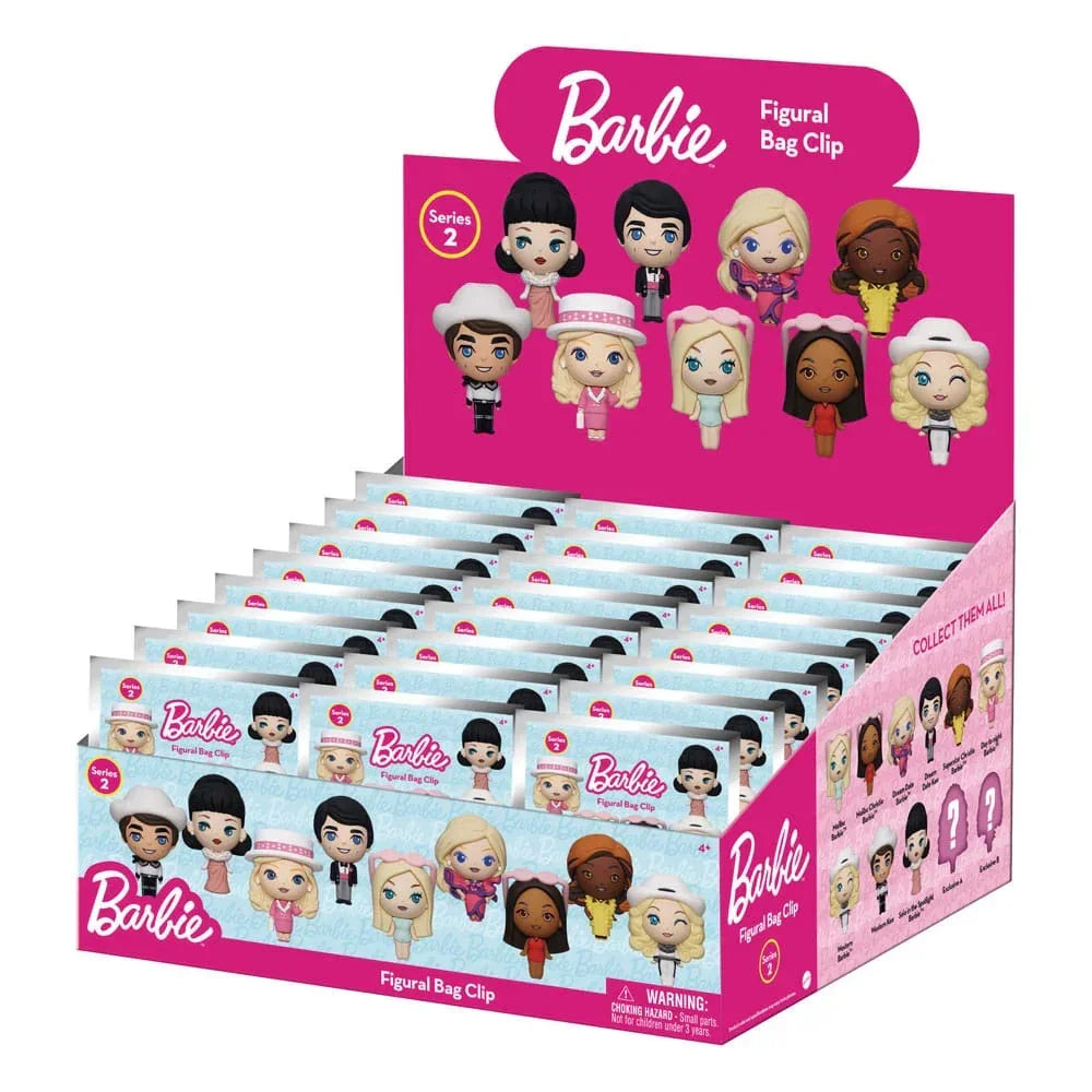 Barbie 3D Foam Bag Clips Series 2 Display (24) Monogram Int.