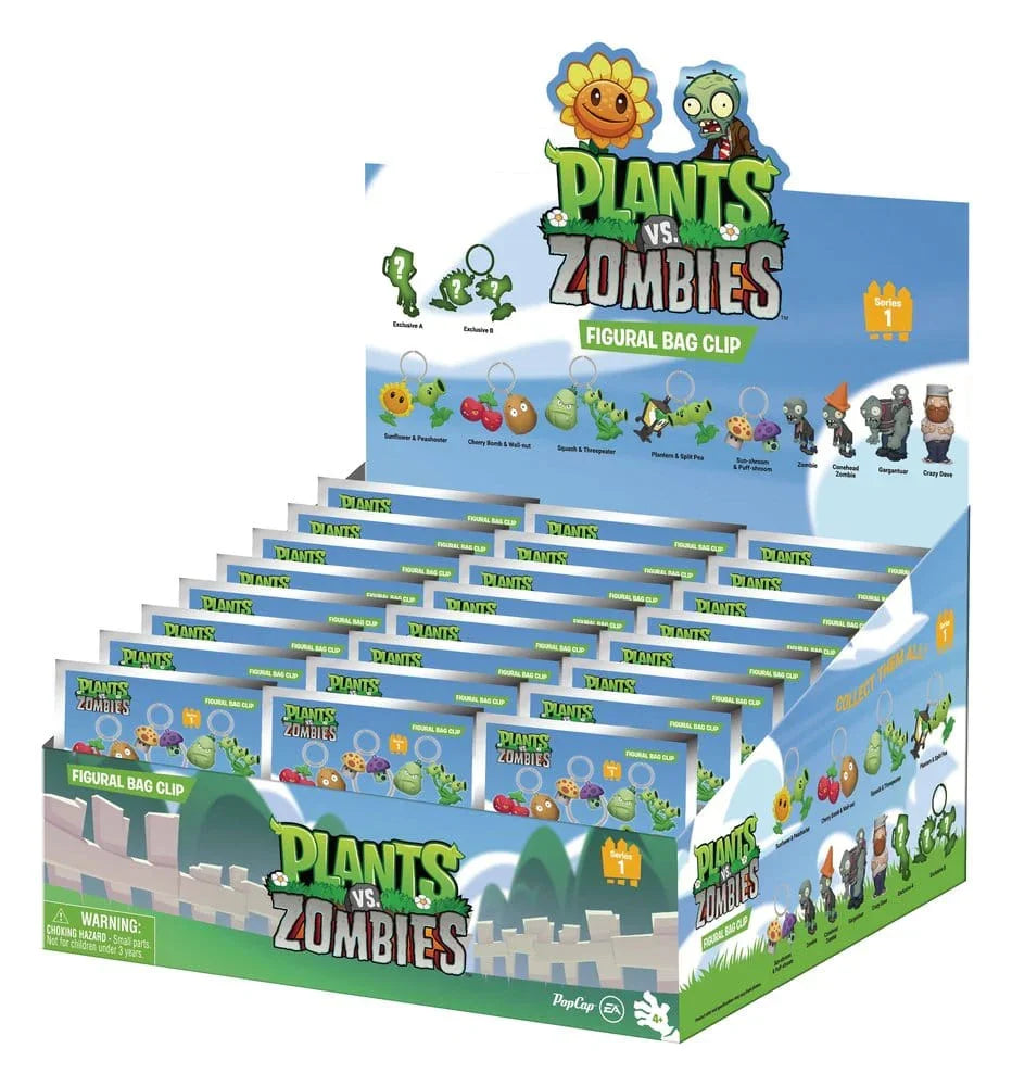 Plants vs. Zombies 3D Foam Bag Clips Serie 1 Display (24) Monogram Int.