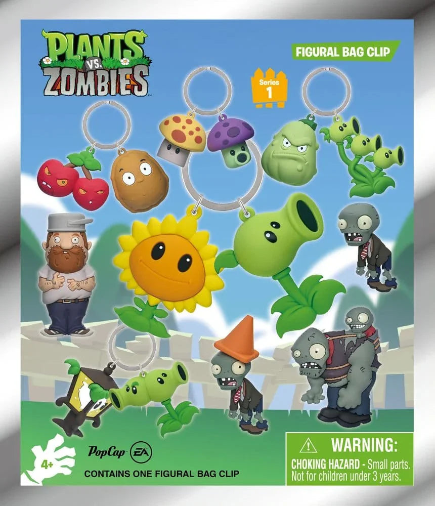 Plants vs. Zombies 3D Foam Bag Clips Serie 1 Display (24) Monogram Int.