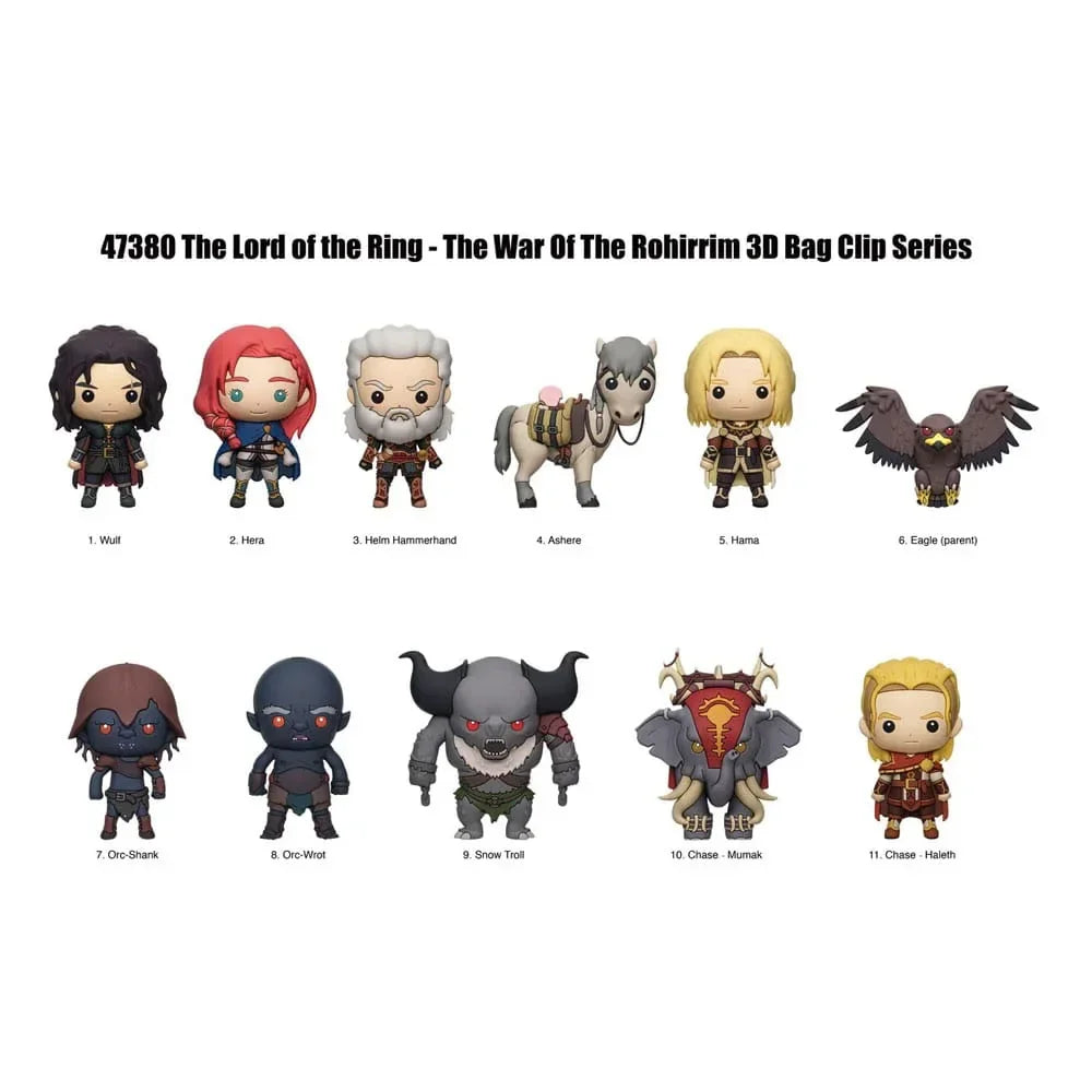 Lord of the Rings: War of Rohirrim 3D PVC Bag Clips Display (24) Monogram Int.