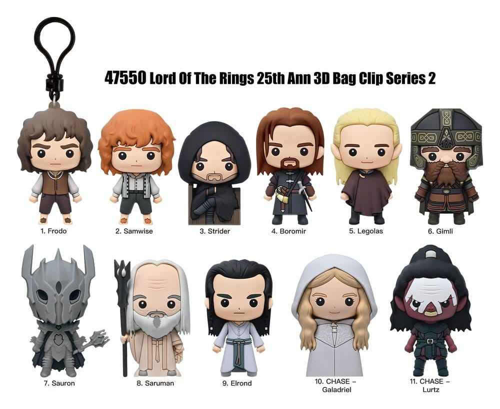 Lord of the Rings 3D-skumväskklämmor Serie 2 Display (24)