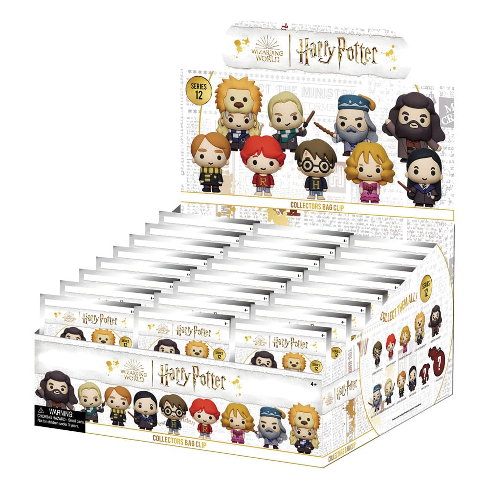 Harry Potter 3D PVC Bag Clips Serie 12 Display (24) Monogram Int.