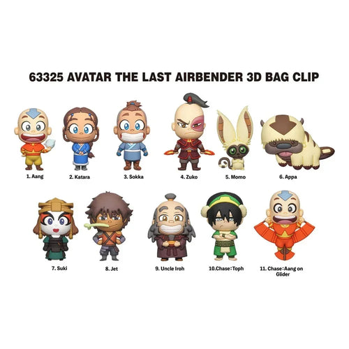 Avatar: The Last Airbender 3D PVC Bag Clips Series 1 Display (24) Monogram Int.