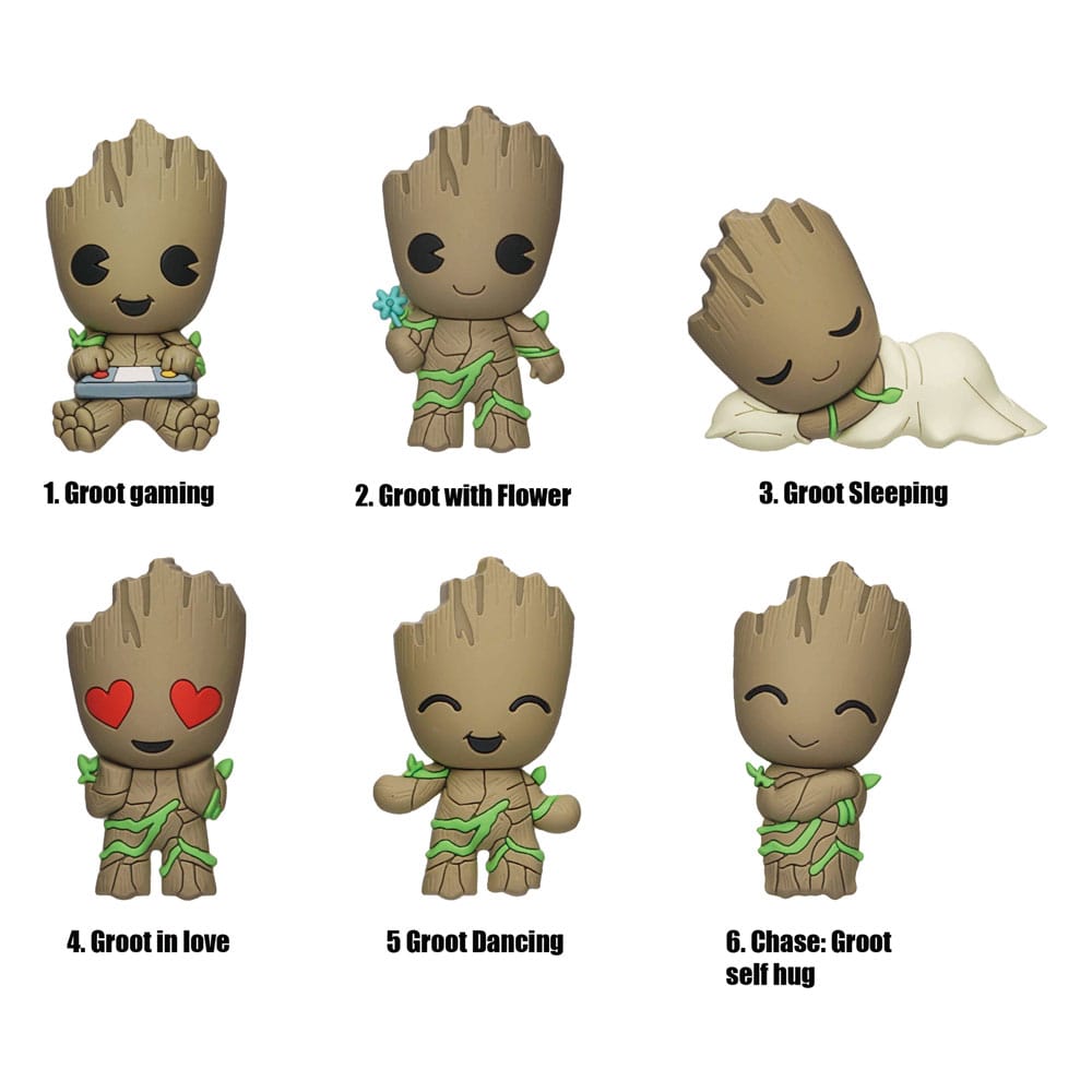 Guardian of the Galaxy 3D Magnets Groot Series 2 Display (12) Monogram Int.