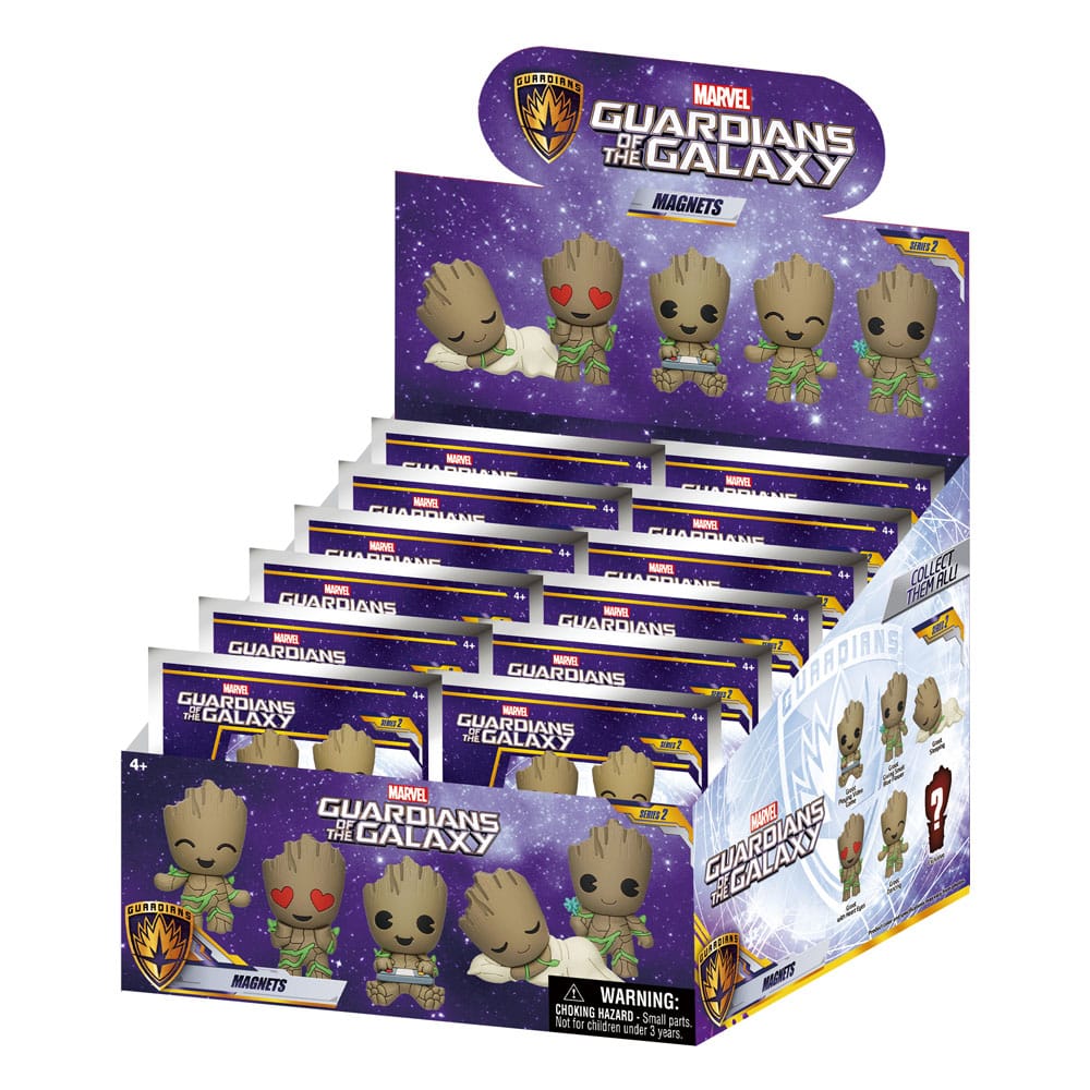 Guardian of the Galaxy 3D Magnets Groot Series 2 Display (12) Monogram Int.
