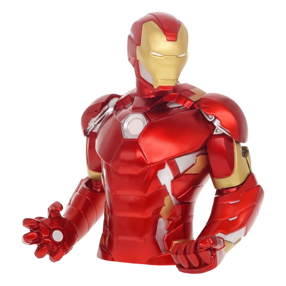 Marvel Figural Bank Iron Man 20 cm – Officiell PVC Myntbank Monogram Int.