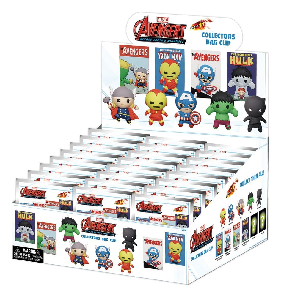 Marvel 3D PVC Påsklämma Serie 1 Avengers 60-årsjubileumserier Dold Påse Display (24)
