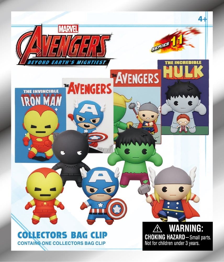 Marvel 3D PVC Påsklämma Serie 1 Avengers 60-årsjubileumserier Dold Påse Display (24)