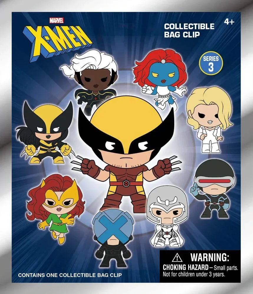 Marvel 3D Foam Bag Clips X-men Classic Series 3 Display (24) Monogram Int.