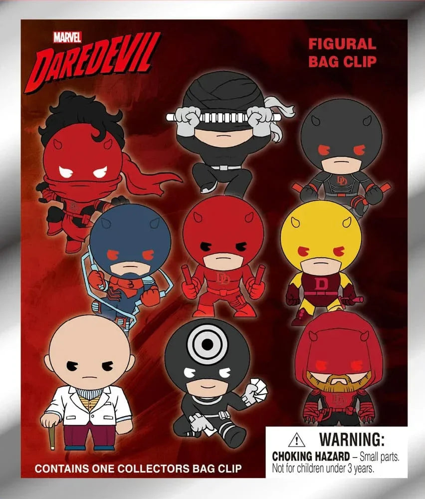 Daredevil 3D PVC Bag Clips - Klassisk Display (24) Monogram Int.