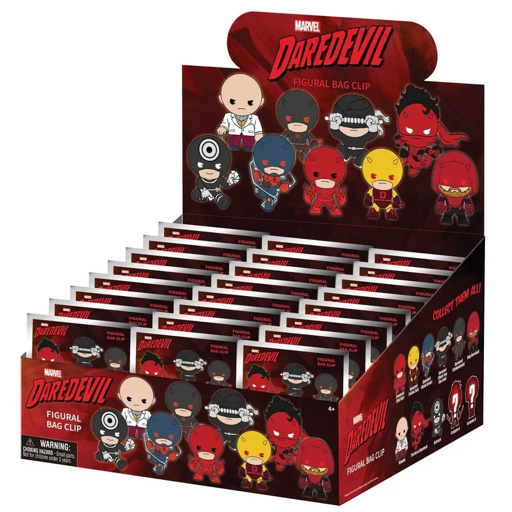 Daredevil 3D PVC Bag Clips - Klassisk Display (24) Monogram Int.
