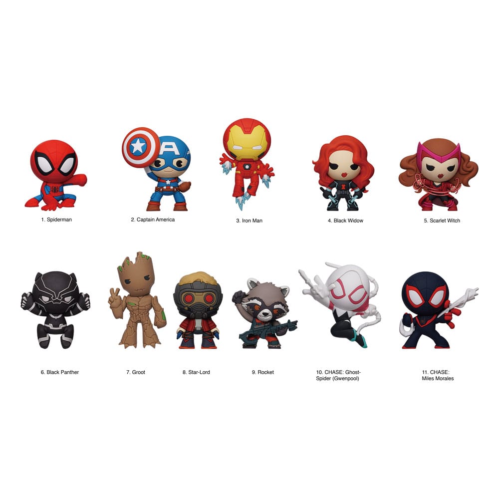 Marvel 3D PVC Bag Clips - 85th Core Comic Series Monogram Int.