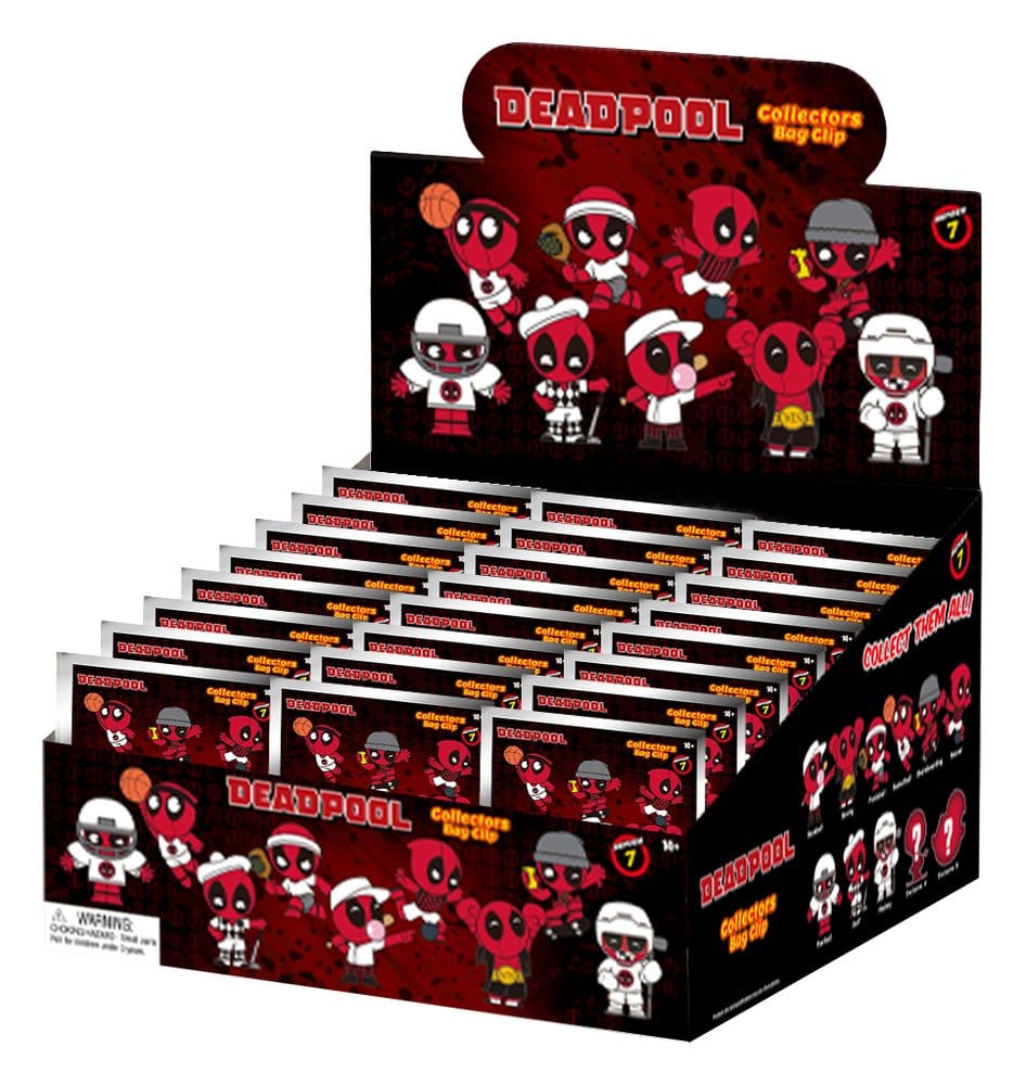 Deadpool 3D PVC-säckklämmor Serie 7 Display (24)