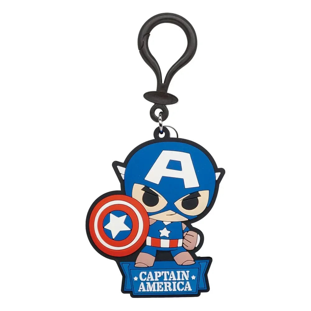 Marvel Soft Touch PVC Bag Clip Captain America Monogram Int.