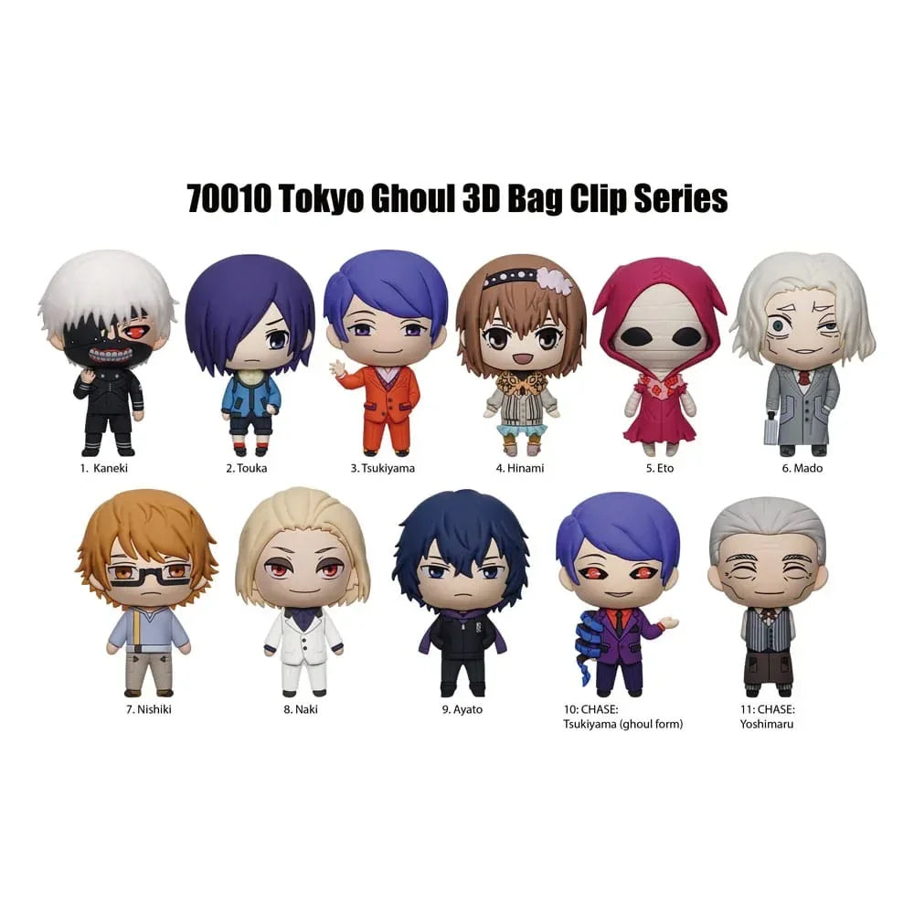 Tokyo Ghoul 3D PVC Bag Clips Series 2 Display (24) Monogram Int.