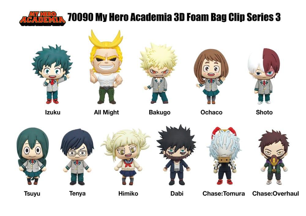 My Hero Academia 3D PVC Bag Clips Series 3 Display (24) Monogram Int.