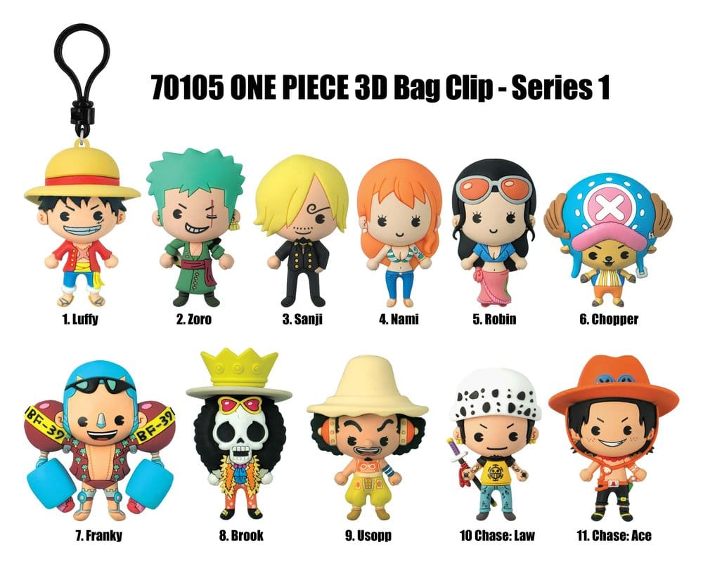 One Piece 3D Foam Bag Clip Series 1 Display (24)