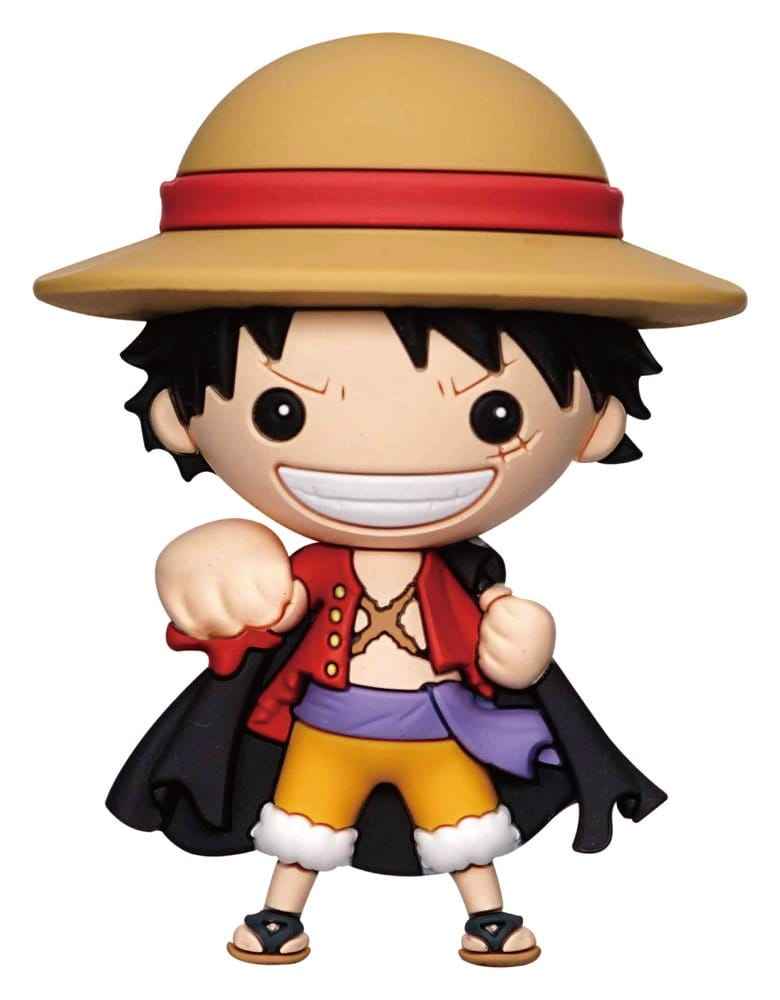One Piece 3D-skum Magnet Luffy med Kappa