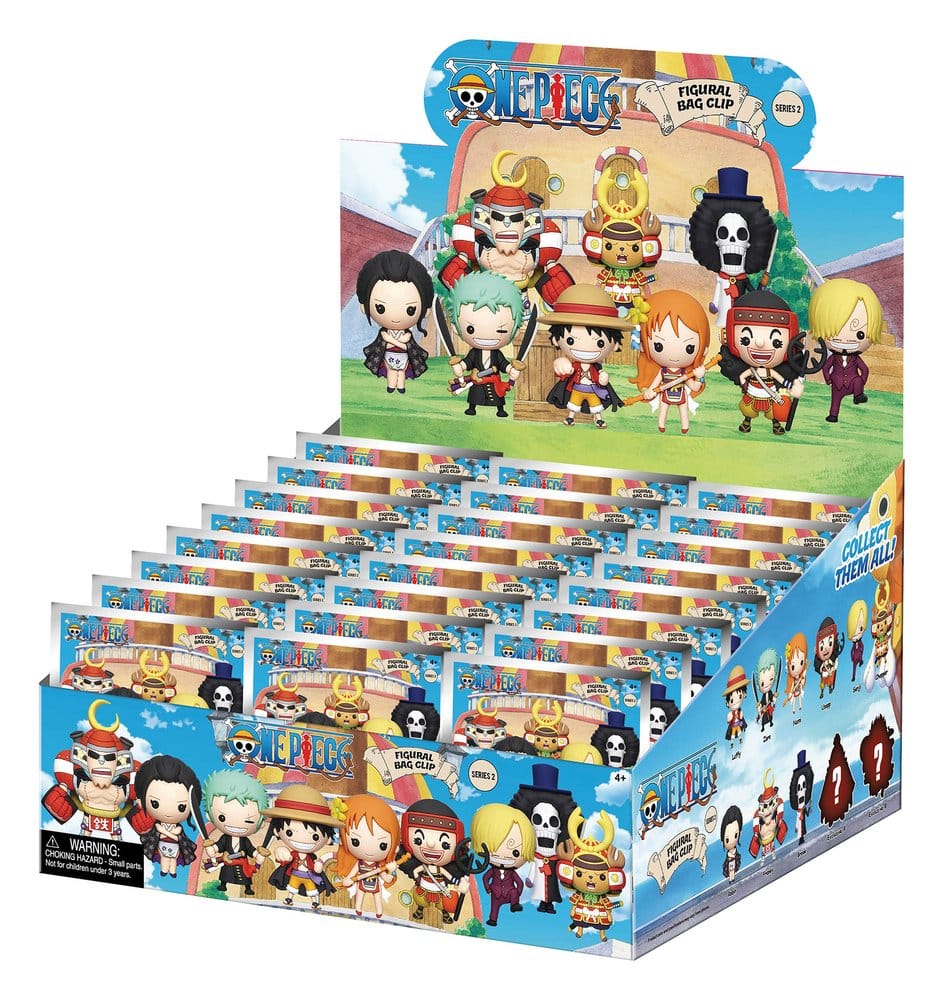 One Piece 3D PVC-påsklämmor Serie 2 Display (24 stycken)