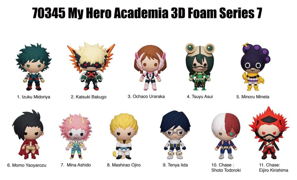 My Hero Academia Serie 7 3D PVC Väskclips Display (24)