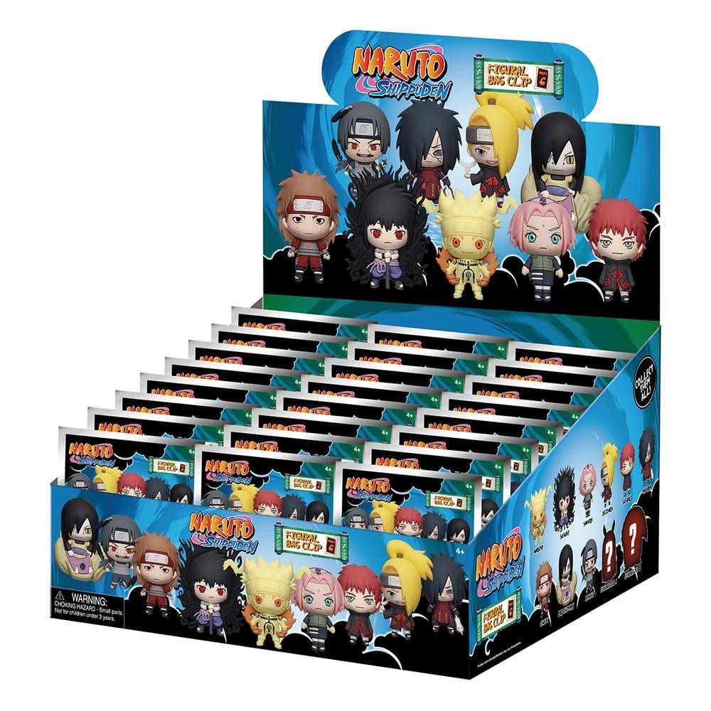 Naruto 3D PVC Bag Clips Serie 6 Display (24) Monogram Int.