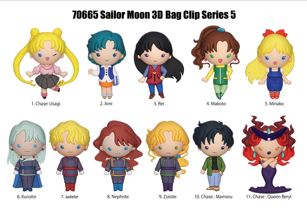 Sailor Moon 3D PVC Bag Clips Series 5 Display (24) Monogram Int.