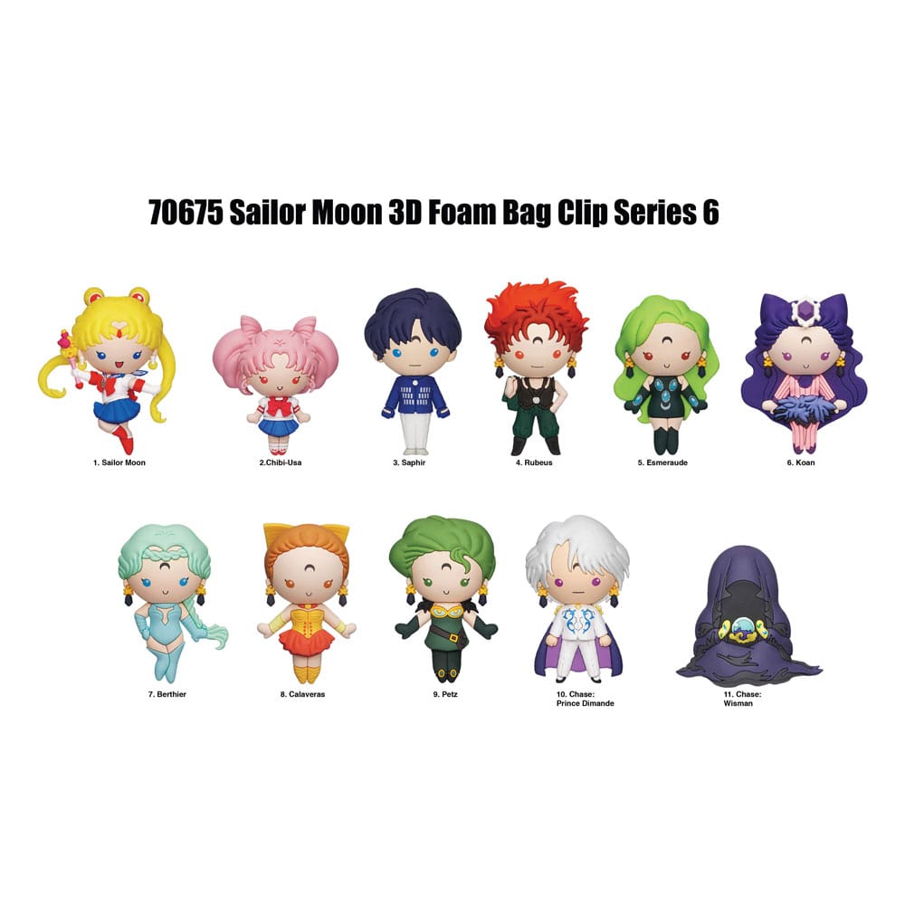 Sailor Moon 3D PVC Bag Clips Series 6 Display (24) Monogram Int.