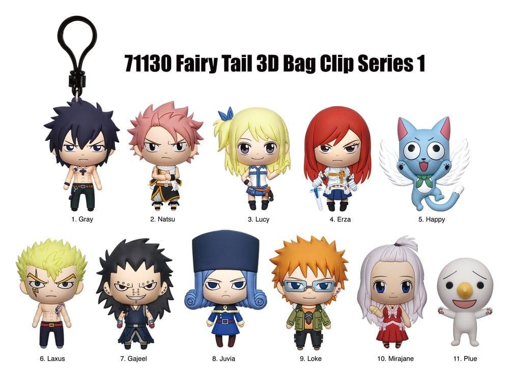 Fairy Tail 3D Foam Bag Clips Serie 1 Display (24) Monogram Int.