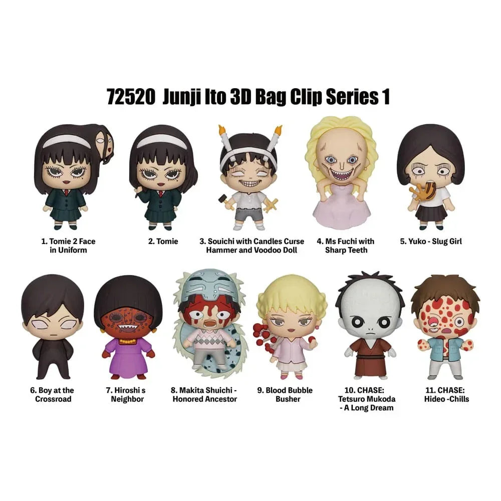 Junji Ito Collection PVC Bag Clips Serie 1 Display (24) Monogram Int.