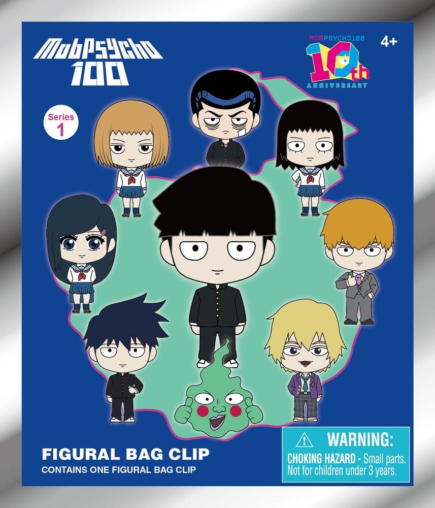 Mob Psycho 100 3D PVC-påsklämma Serie 1 Blindpåse, Display med 24 stycken