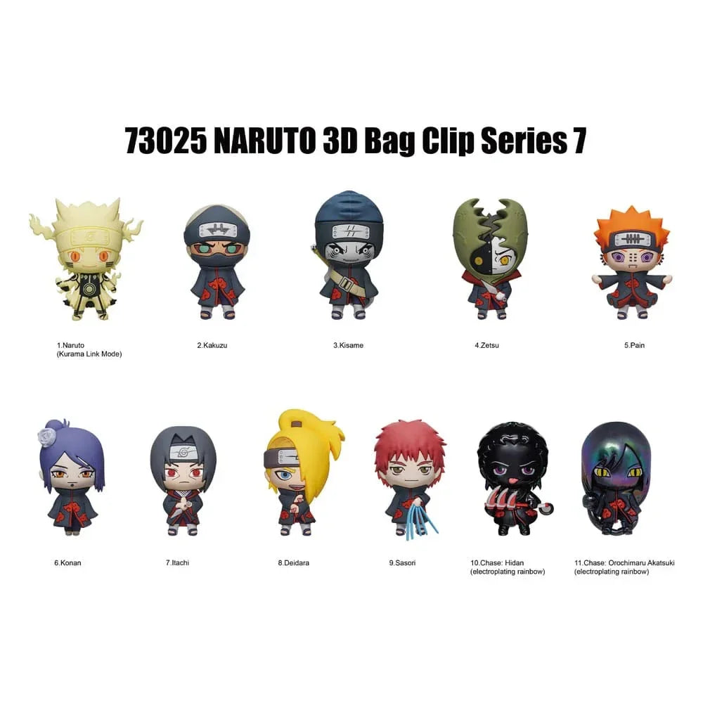 Naruto 3D Foam Bag Clips Series 7 Display (24) Monogram Int.