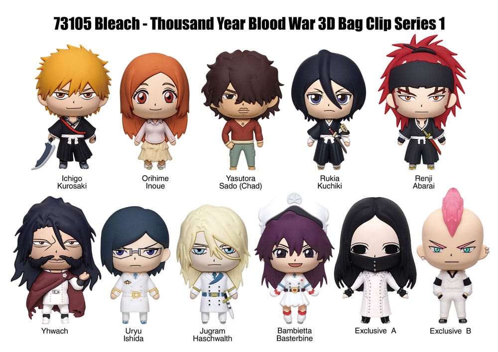Bleach Thousand-Year Blood War 3D Foam Bag Clips Series 1 Display (24) Monogram Int.
