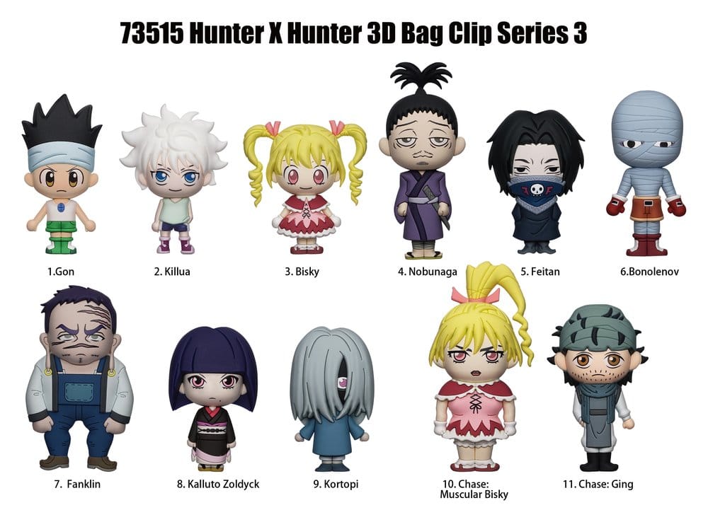 Hunter x Hunter 3D PVC Väsksklämmor Serie 3 Display (24)