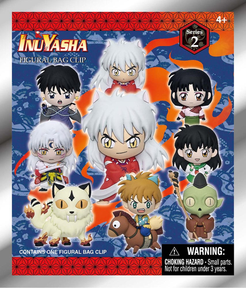 InuYasha 3D Foam Bag Clips Series 2 Display (24) Monogram Int.