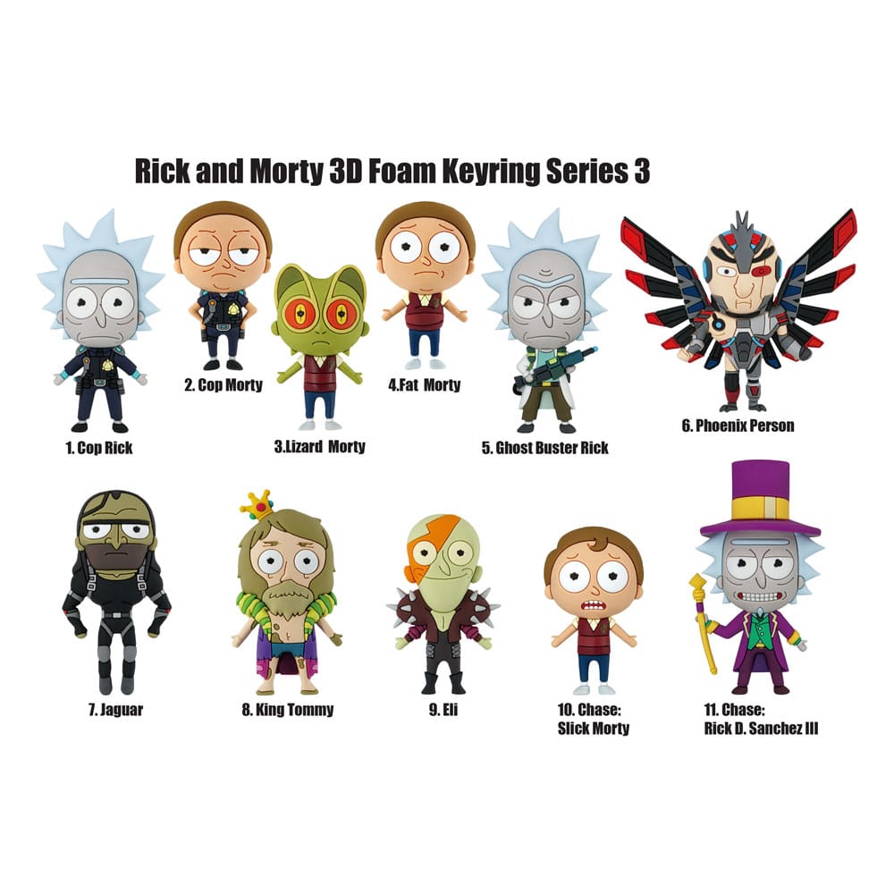 Rick and Morty PVC Bag Clips Series 3 Display (24) Monogram Int.