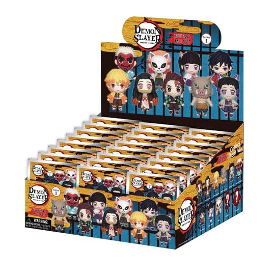 Demon Slayer: Kimetsu no Yaiba Display med 24 officiella PVC-påsklämma