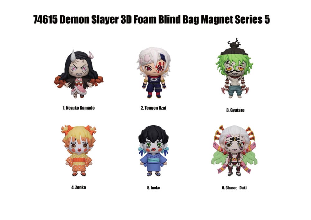 Demon Slayer Magnets Blind Pack Series 5 Display (12) Monogram Int.
