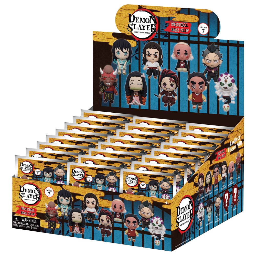 Demon Slayer 3D PVC Bag Clips Series 7 Display (24) Monogram Int.