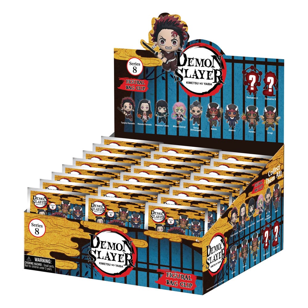 Demon Slayer Säsong 3 3D Foam Bag Clips Serie 8 Display (24) Monogram Int.