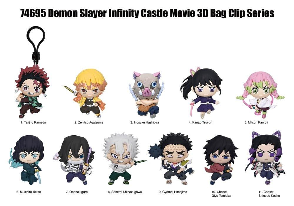 Demon Slayer 3D Foam Bag Clips Infinity Castle Serie 1 Display (24) Monogram Int.
