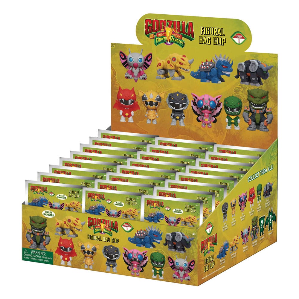 Godzilla vs. Power Rangers 3D PVC Bag Clips Series 1 Display (24) Monogram Int.