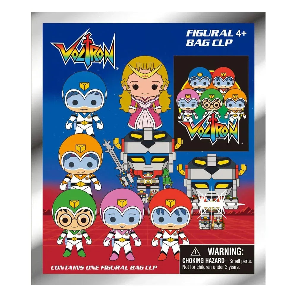 Voltron 3D PVC Bag Clips 40-årsjubileum Display (24) Monogram Int.
