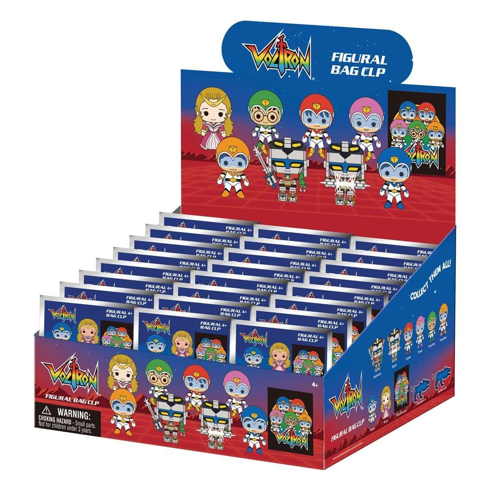 Voltron 3D PVC Bag Clips 40-årsjubileum Display (24) Monogram Int.
