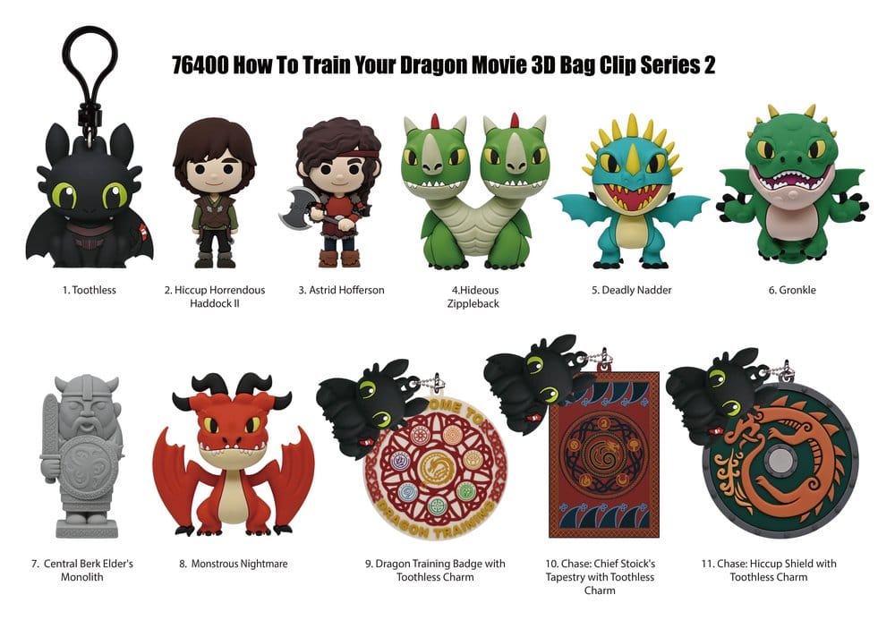 Draktränaren 3D PVC Bag Clips Series 2 Display (24)