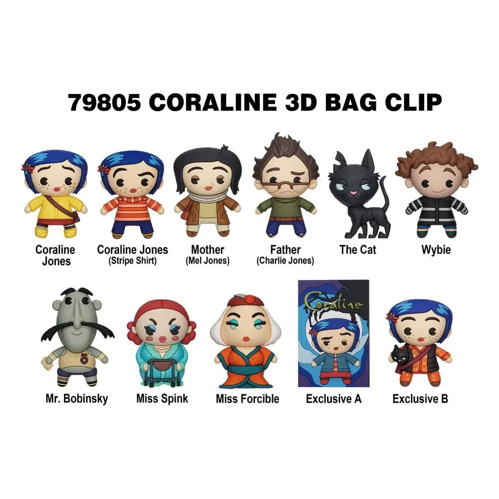 Coraline 3D PVC Bag Clips Series 1 Display (24) Monogram Int.
