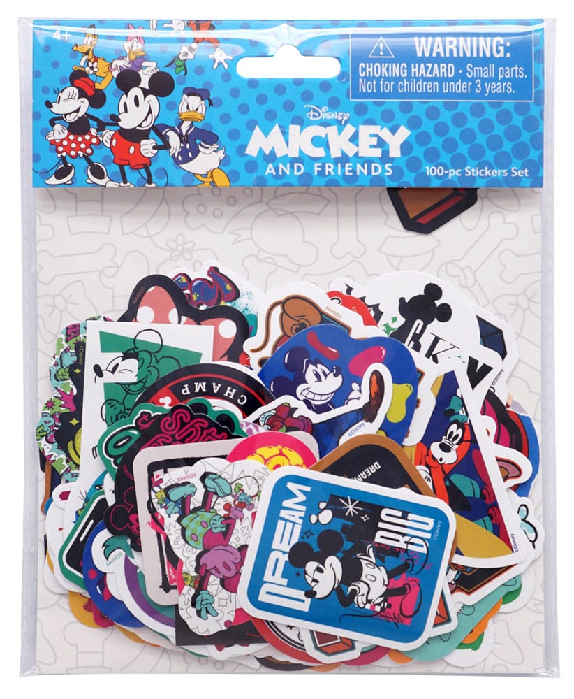 Mickey & Friends Klistermärkesset 100 Stycken Assortiment Monogram Int.