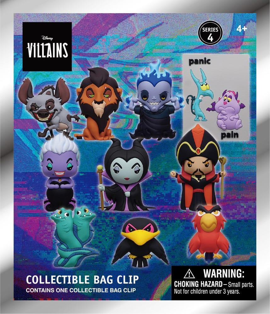 Disney 3D Foam Bag Clips Villains Series 4 Display (24) Monogram Int.