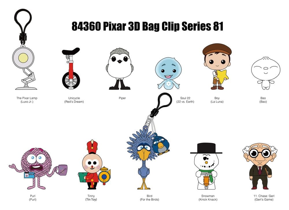 Pixar 3D PVC Bag Clips Series 82 Blind Bag Display (24)