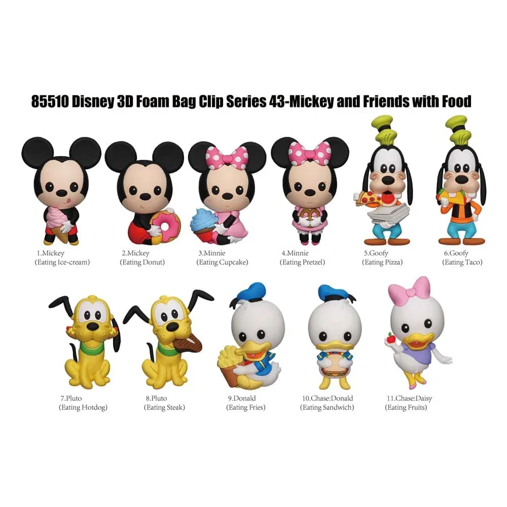 Mickey & Friends 3D PVC Bag Clips – Matserien 43 Display (24) Monogram Int.